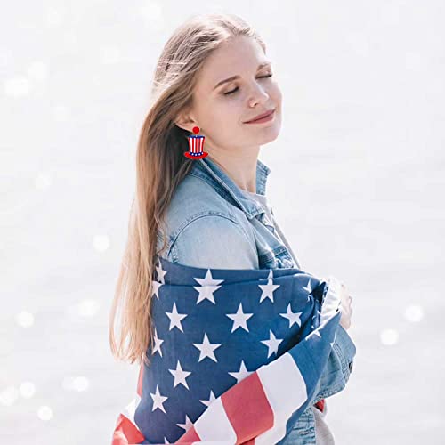 Patriotic Acrylic Earrings for Independence Day