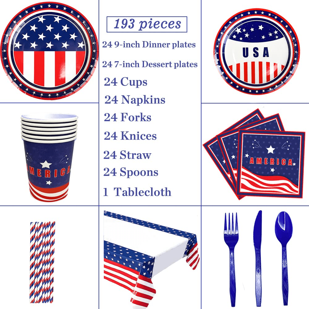 American Flag Party Set for 24 Guests