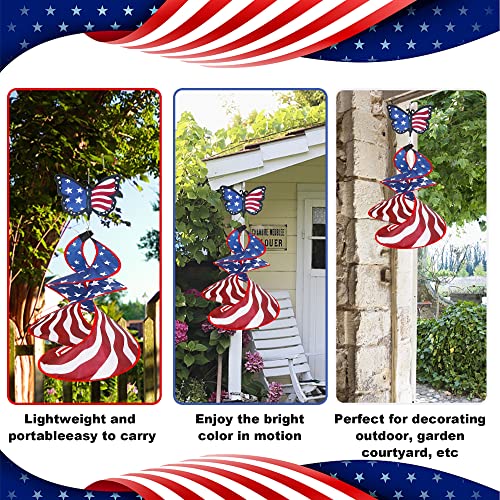 Patriotic Butterfly Wind Spinner Duo Set