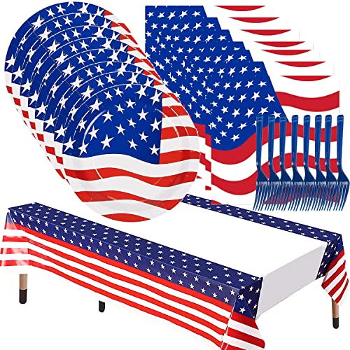 Patriotic Tableware Set for July 4th Party