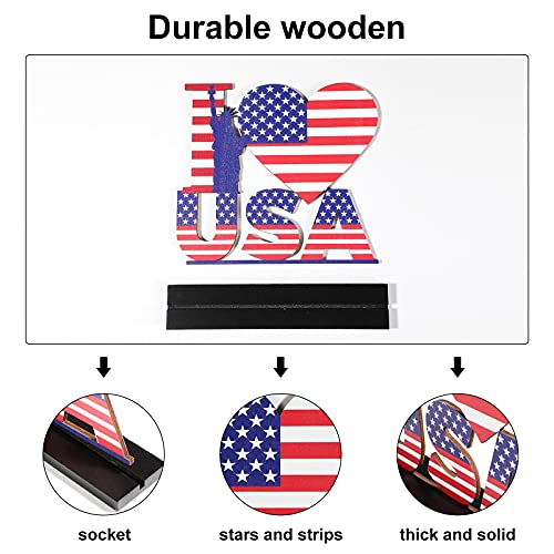 Patriotic Wooden Table Centerpieces for July 4th
