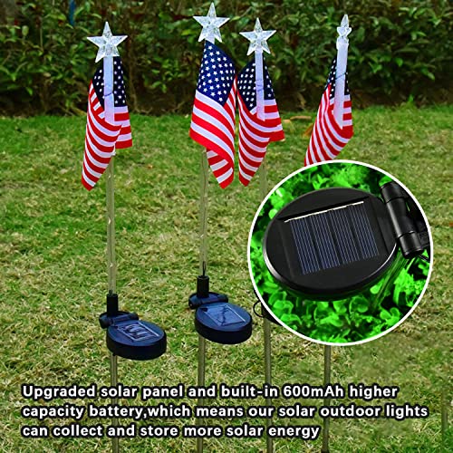 American Flag Solar Garden Lights for Independence Day