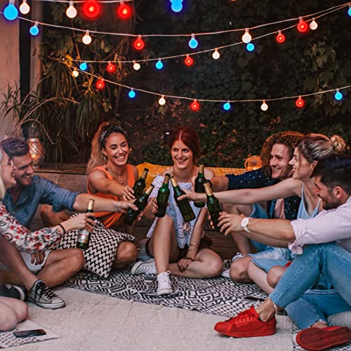 Patriotic Outdoor String Lights - 25ft