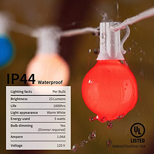 Patriotic Outdoor String Lights - 25ft