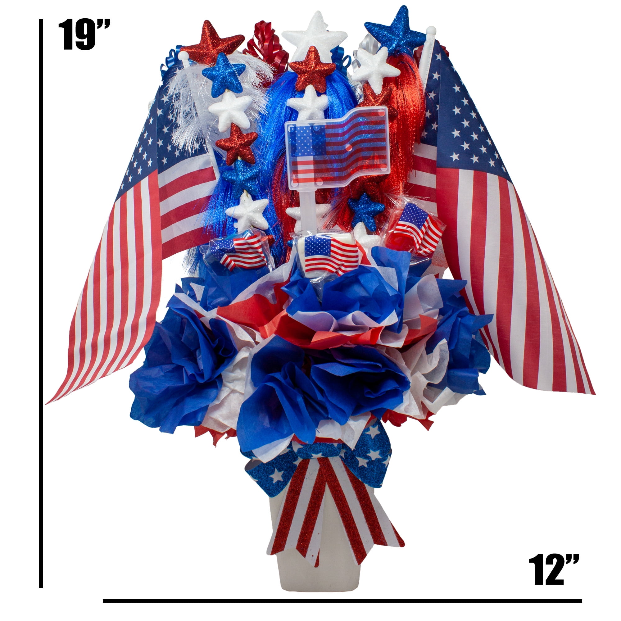 Patriotic Table Centerpiece | Red, White & Blue Decor