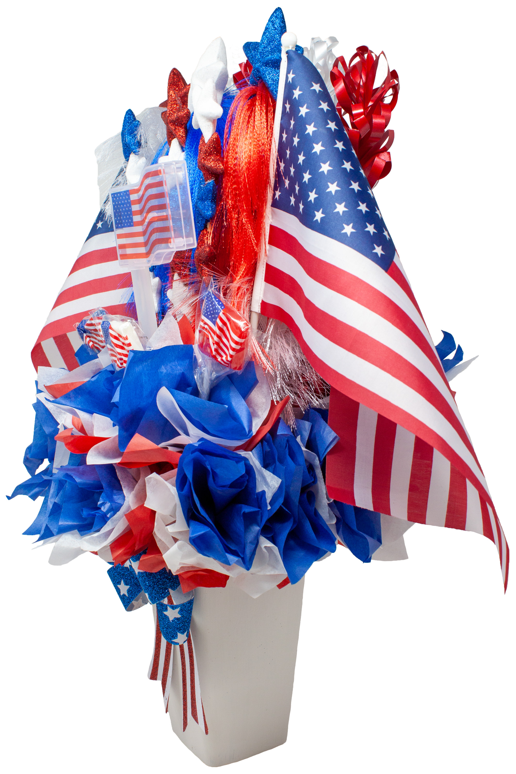 Patriotic Table Centerpiece | Red, White & Blue Decor