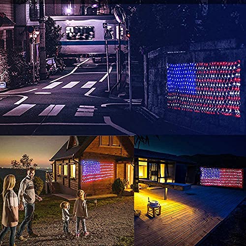 USA Flag Net Lights for Patriotic Holidays