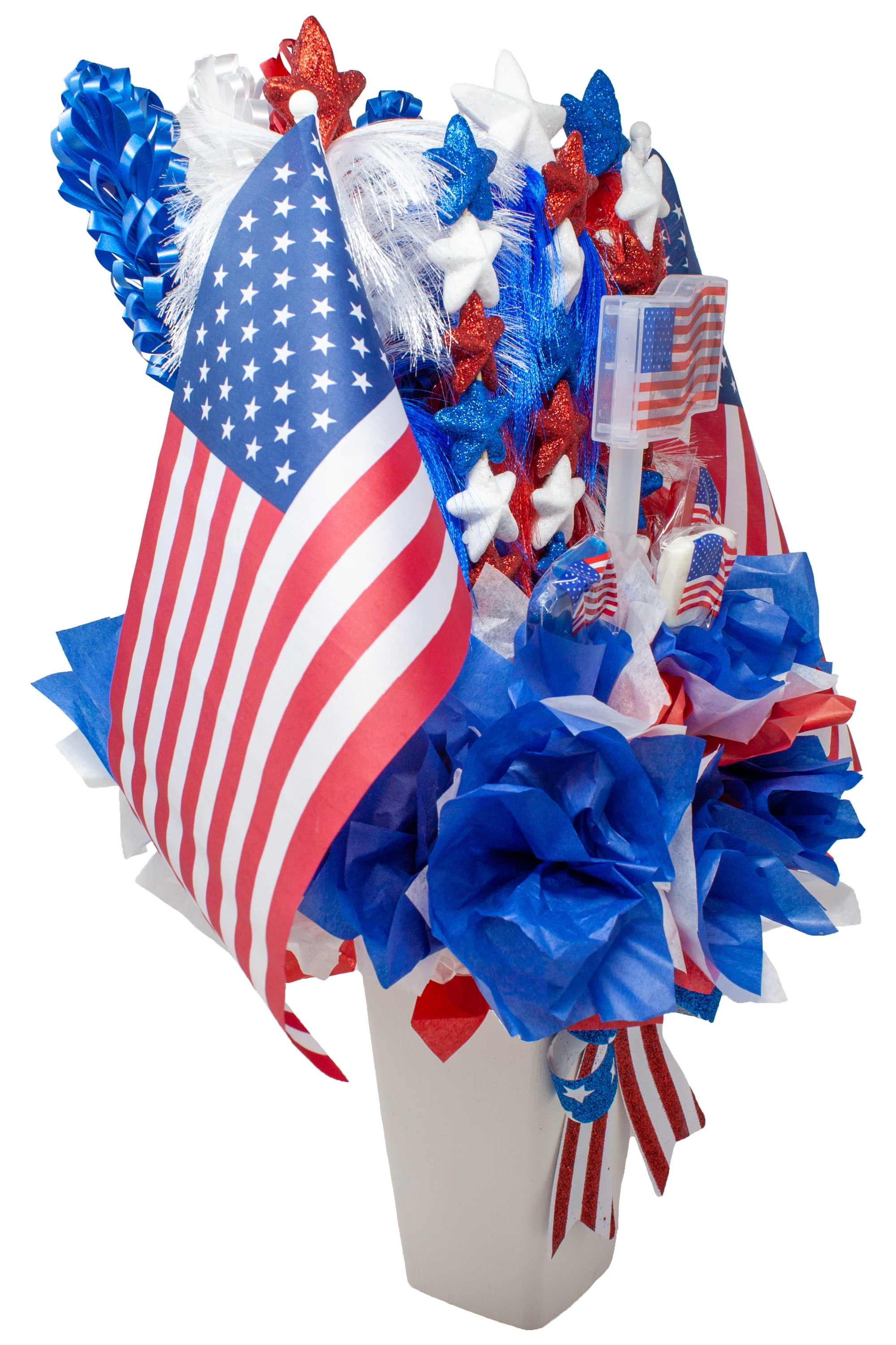Patriotic Table Centerpiece | Red, White & Blue Decor
