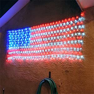 USA Flag Net Lights for Patriotic Holidays