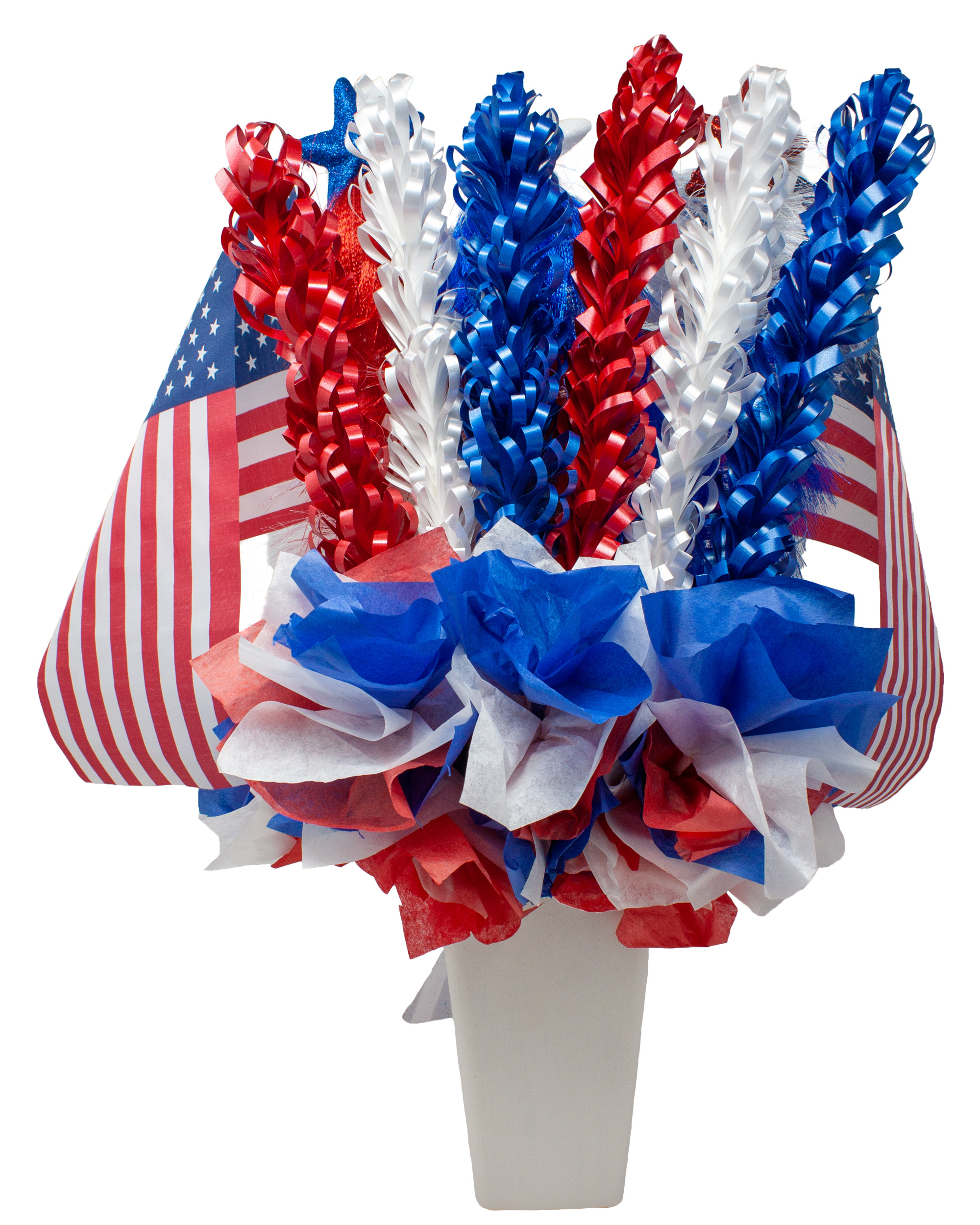 Patriotic Table Centerpiece | Red, White & Blue Decor
