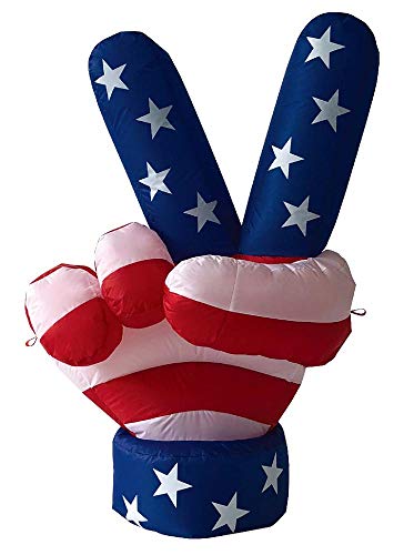 4ft Patriotic Peace Hand Inflatable Decoration