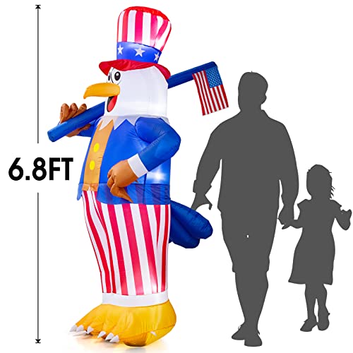 6FT Tall American Bald Eagle Inflatable Decoration