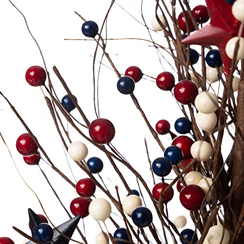 Patriotic Table Top Tree with Stars and Berries
