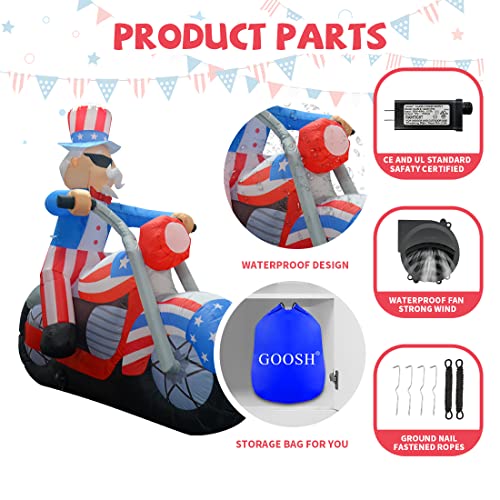 6FT LED Uncle Sam Inflatable Decoration