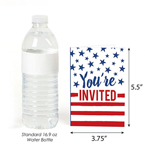 USA Patriotic Party Invitations - 8 Count