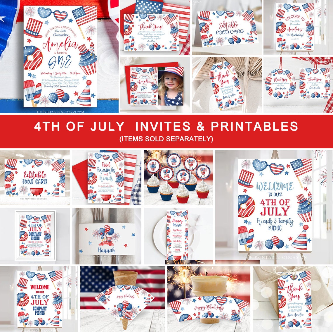 Customizable 4th of July Party Invitation Template