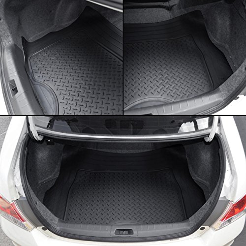 Motor Trend Heavy Duty Rubber Floor Mat Set