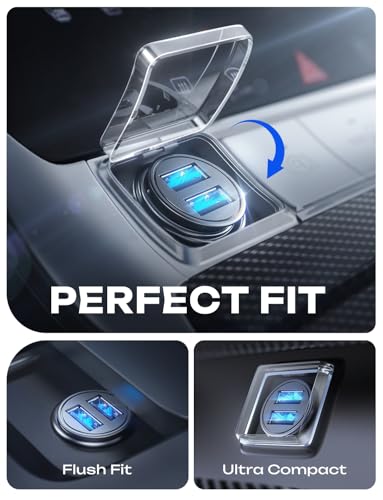 Dual USB Fast Car Charger - 24W Metal Adapter