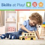 Melissa & Doug Wooden School Bus Toy Set