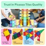 100-Piece Magnetic Building Tiles Set for Kids