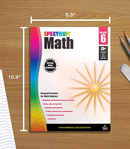 6th Grade Math Workbook with Fractions and Decimals