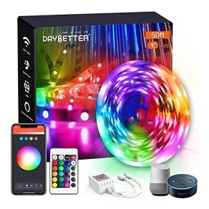 DAYBETTER Smart WiFi LED Strip Lights - 50ft