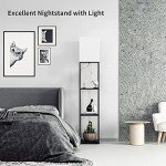 SUNMORY Modern Floor Lamp with Shelves and Bulb