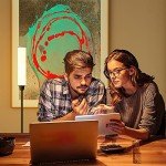 Nukanu Adjustable Remote Control Floor Lamp (Black)