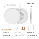 TALOYA 12-Inch RGB Smart Ceiling Lights, 2-Pack