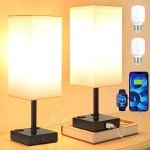 2-Pack Touch Lamp with USB Ports and Dimming