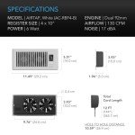 AC Infinity AIRTAP T4 Register Booster Fan