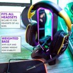 RGB Headset Stand with Mouse Bungee and USB Hub