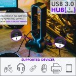 RGB Headset Stand with Mouse Bungee and USB Hub
