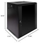 NavePoint 12U Wall Mount Server Cabinet with Fan