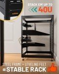 ECHOGEAR 15U Wall-Mount Server Rack with Shelves