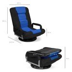 Swivel Gaming Floor Chair with Adjustable Backrest