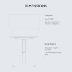 Electric Height Adjustable Standing Desk 140x71cm