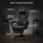 Ergonomic Gaming Chair with Adjustable Footrest
