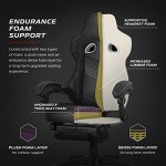 Ergonomic Gaming Chair with Adjustable Footrest