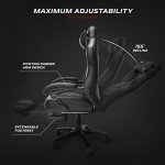Ergonomic Gaming Chair with Adjustable Footrest