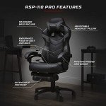 Ergonomic Gaming Chair with Adjustable Footrest
