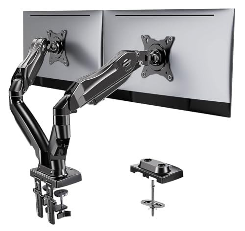 Adjustable Dual Monitor Stand with C Clamp