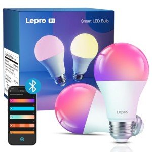 Lepro B1 Bluetooth Smart Dimmable LED Bulbs - 2 Pack