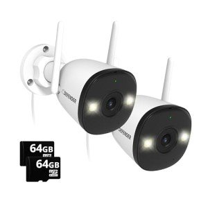 Defender AI 4K Outdoor Security Camera, 2 Pack