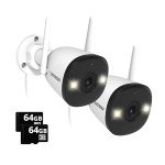 Defender AI 4K Outdoor Security Camera, 2 Pack