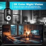 AlkiVision 2K Outdoor Wireless Security Camera 360°