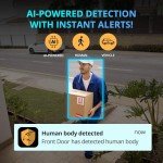 Defender AI 4K Outdoor Security Camera, 2 Pack