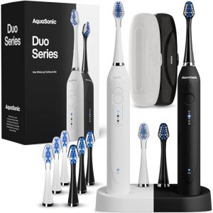 Aquasonic Duo: Wireless Ultra Whitening Electric Toothbrushes