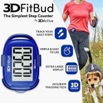 3DFitBud Walking 3D Pedometer with Clip - Royal Blue