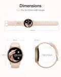 AGPTEK Pink Smartwatch for iOS and Android Phones